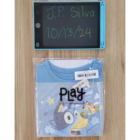Unopened, NIB Little Sleepies BLUEY PLAY GRAPHIC TEE (Bamboo) 5 - Picture 1 of 6